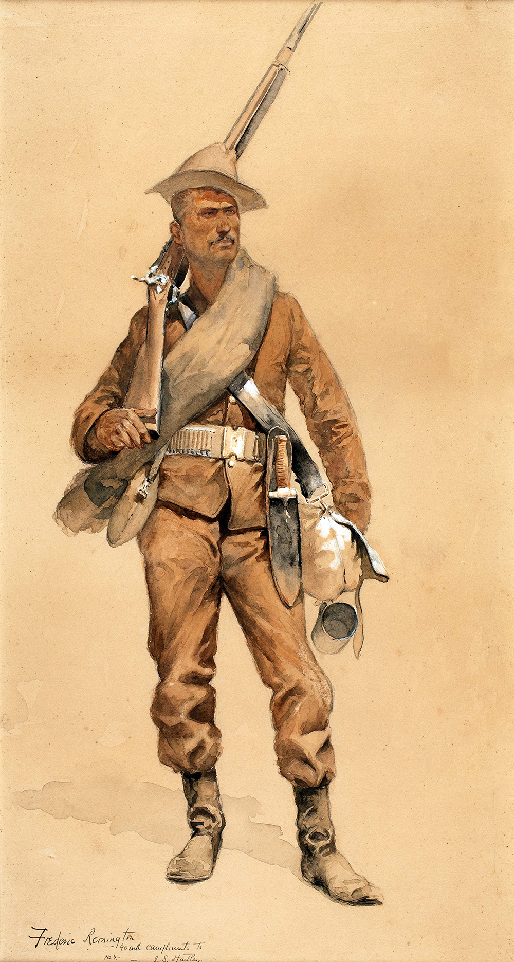 Remington,Frederic,Infantryman in Field Costume,1952.16 Remington,Frederic,Infantryman in Field Costume,1952.16
