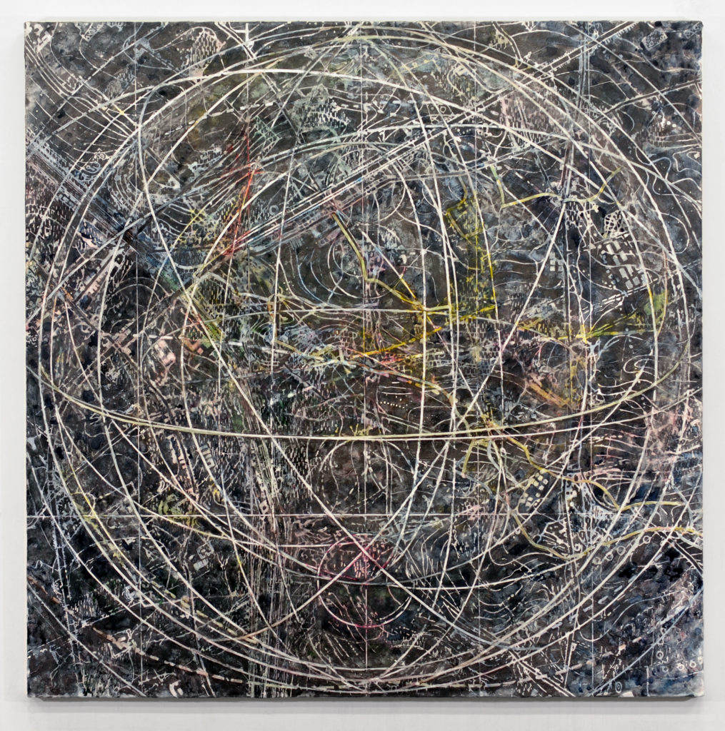 2. Goldsleger, Indeterminate, 2016, mixed media on linen, 54 x 54 inches 2. Goldsleger, Indeterminate, 2016, mixed media on linen, 54 x 54 inches